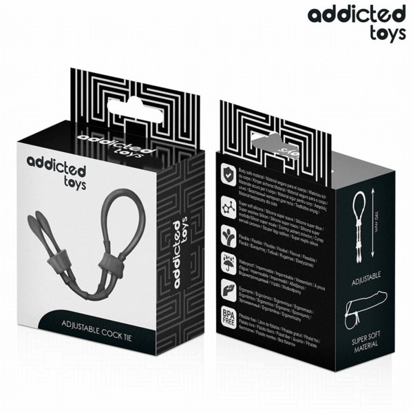 Addicted Toys Adjustable — Cock Ring, Black — Classic Cock Rings — view 7