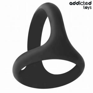 Addicted Toys Thick Triple — Cock Ring, Black — Classic Cock Rings