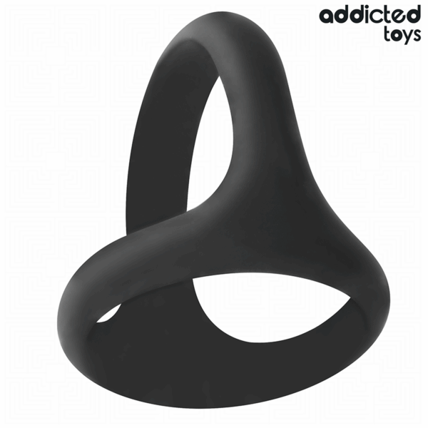 Addicted Toys Thick Triple — Cock Ring, Black — Classic Cock Rings