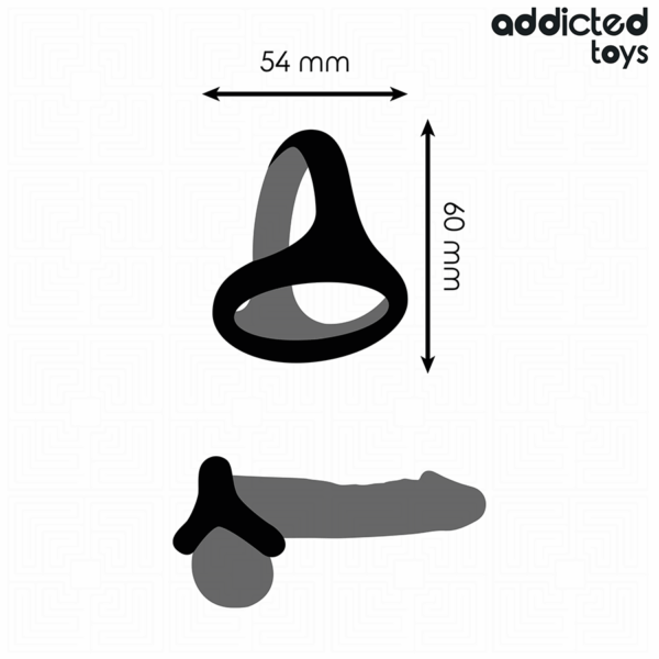 Addicted Toys Thick Triple — Cock Ring, Black — Classic Cock Rings — view 5