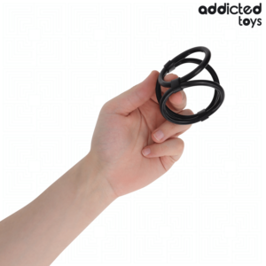 Addicted Toys Triple — Cock Ring, Black — Classic Cock Rings — view 2