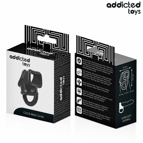 Addicted Toys Cage — Cock Ring, Black — Classic Cock Rings — view 7