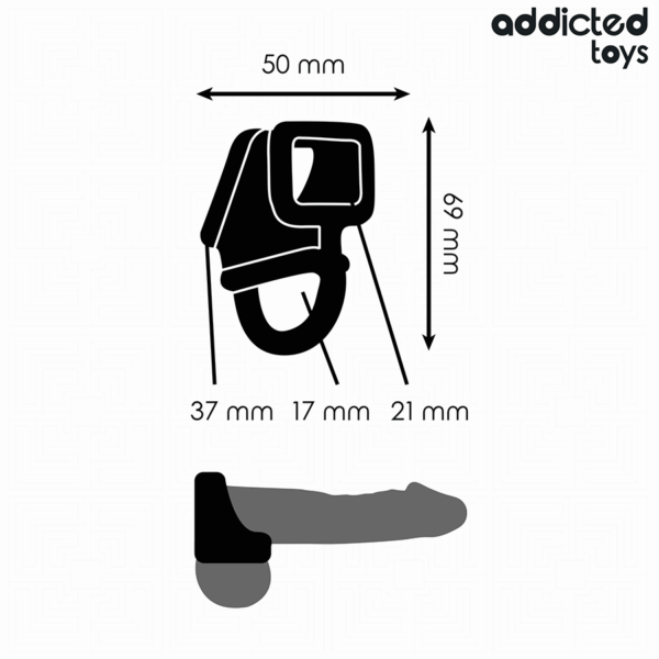 Addicted Toys Cage — Cock Ring, Black — Classic Cock Rings — view 5