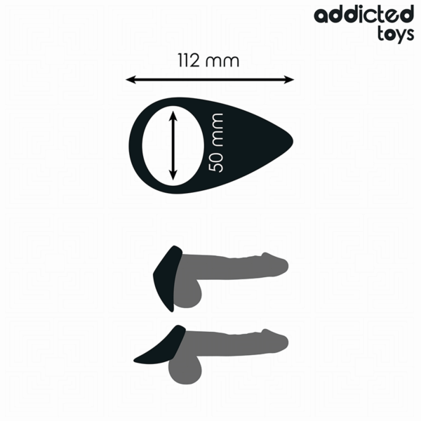 Addicted Toys Teardrop — Cock Ring, Black — Classic Cock Rings — view 5