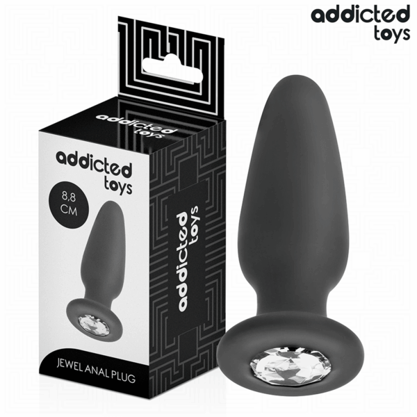 Addicted Toys — Jewelled Butt Plug, 8.8 cm, Black — Anal — view 6