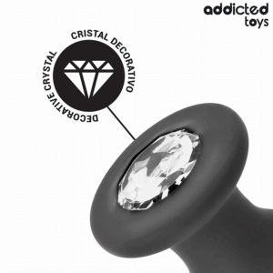 Addicted Toys — Jewelled Butt Plug, 8.8 cm, Black — Anal — view 4