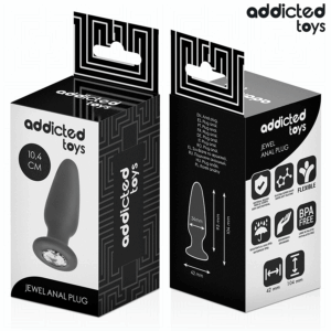 Addicted Toys — Jewelled Butt Plug, 10.4 cm, Black — Anal — view 3