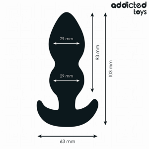 Addicted Toys — Silicone Butt Plug, 10.3 cm, Black — Anal — view 4