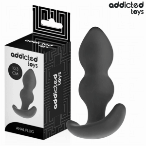 Addicted Toys — Silicone Butt Plug, 10.3 cm, Black — Anal