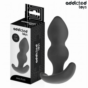 Addicted Toys — Silicone Butt Plug, 11.7 cm, Black — Anal