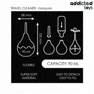 Addicted Toys Travel Cleaner — Anal Douche, 90 ml, Black — view 2