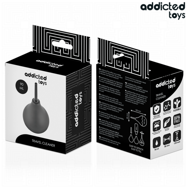 Addicted Toys Travel Cleaner — Anal Douche, 90 ml, Black — view 4