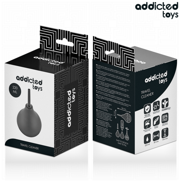 Addicted Toys Travel Cleaner — Anal Douche, 220 ml, Black — view 7