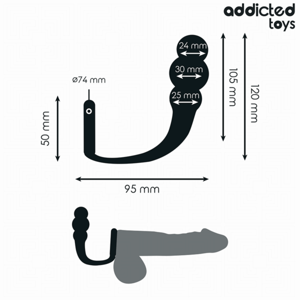 Addicted Toys Model 1 — Butt Plug, Cock Ring — Anal — view 5