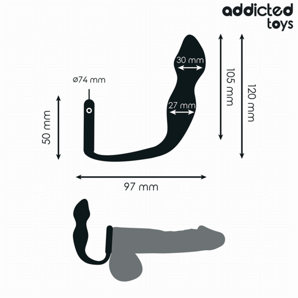 Addicted Toys Model 2 — Butt Plug, Cock Ring — Anal — view 4