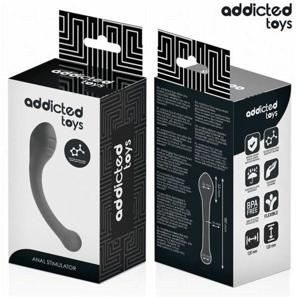 Addicted Toys — Anal Dildo, 18 cm, Black — view 2