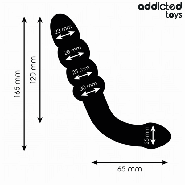 Addicted Toys — Anal Dildo, 16.5 cm, Black — view 5
