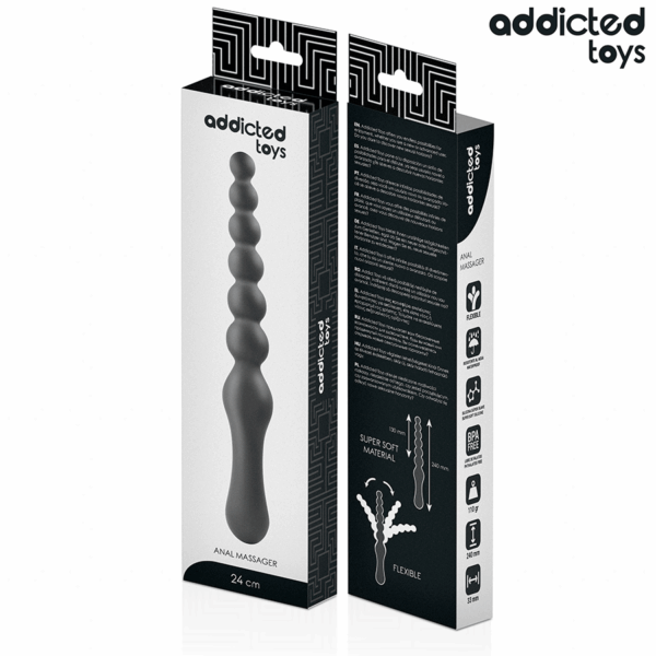 Addicted Toys — Anal Dildo, 24 cm, Black — view 5