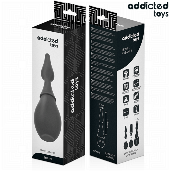 Addicted Toys Travel Cleaner Model 1 — Anal Douche, 160 ml, Black — view 6