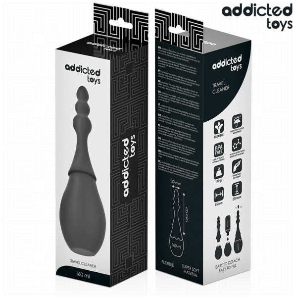 Addicted Toys Travel Cleaner Model 4 — Anal Douche, 160 ml, Black — view 5