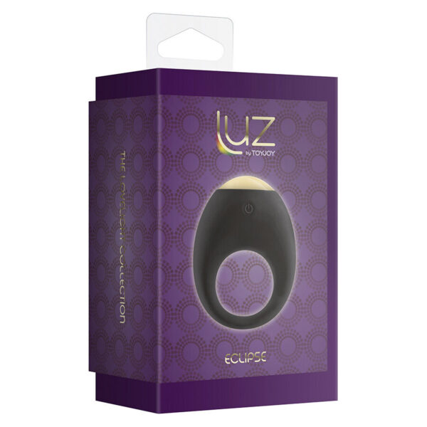 ToyJoy Luz Eclipse — Vibrating Cock Ring, Rechargeable, Black — Cock Rings — view 5