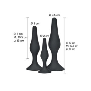 ToyJoy Curvy Companions — Anal Training Kit, Silicone, Black — view 2