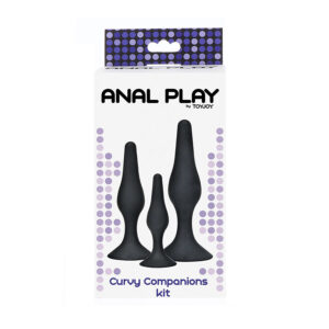 ToyJoy Curvy Companions — Anal Training Kit, Silicone, Black — view 3