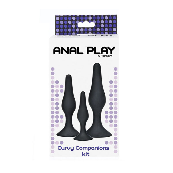 ToyJoy Curvy Companions — Anal Training Kit, Silicone, Black — view 3