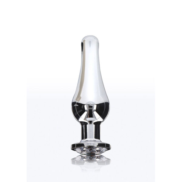 ToyJoy Diamond Bum Bijou — Jewelled Butt Plug, 9.2 cm, Silver — Anal — view 3