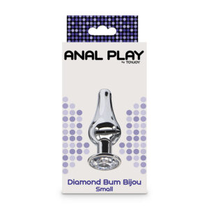 ToyJoy Diamond Bum Bijou — Jewelled Butt Plug, 9.2 cm, Silver — Anal — view 4