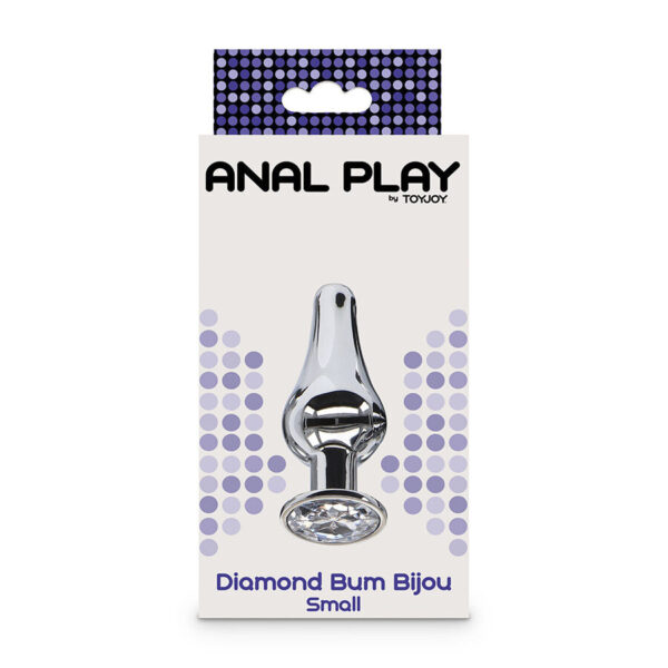 ToyJoy Diamond Bum Bijou — Jewelled Butt Plug, 9.2 cm, Silver — Anal — view 4