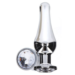 ToyJoy Diamond Bum Bijou — Jewelled Butt Plug, 11 cm, Silver — Anal