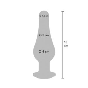 ToyJoy Diamond Bum Bijou — Jewelled Butt Plug, 13 cm, Silver — Anal — view 2