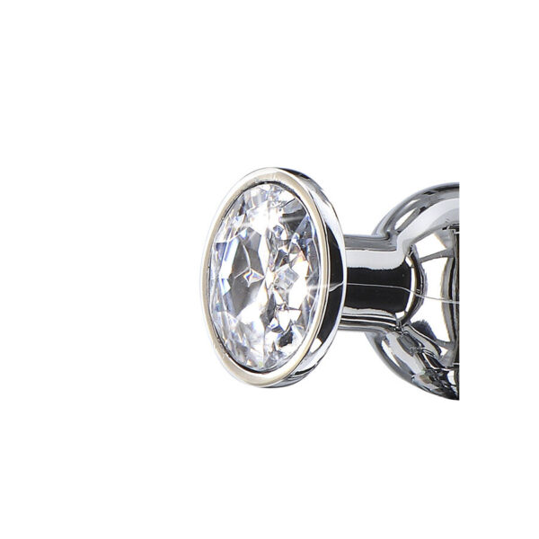 ToyJoy Diamond Bum Bijou — Jewelled Butt Plug, 13 cm, Silver — Anal — view 3