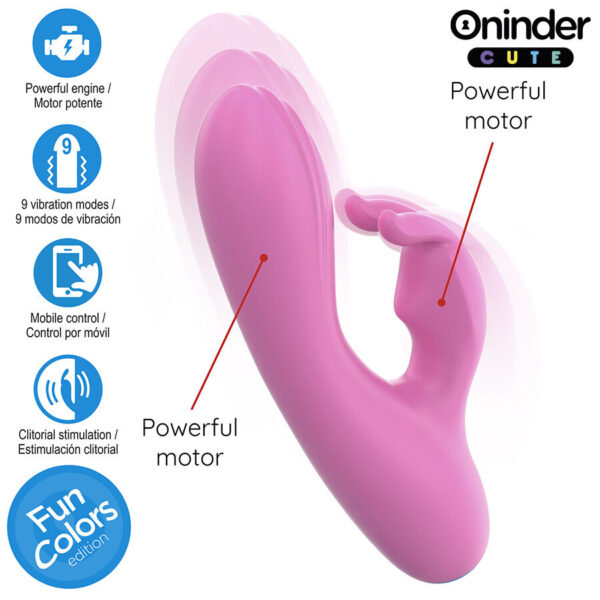 Oninder Love Bunny — Rabbit Vibrator, App-Controlled, Pink — App-Controlled Sex Toys — view 4