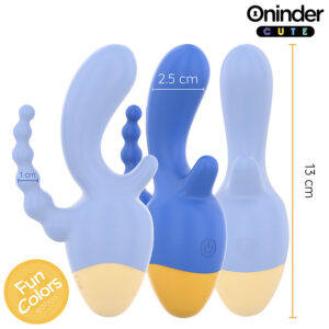 Oninder Love 3 Some — Rabbit Vibrator, App-Controlled, Blue — Anal — view 3