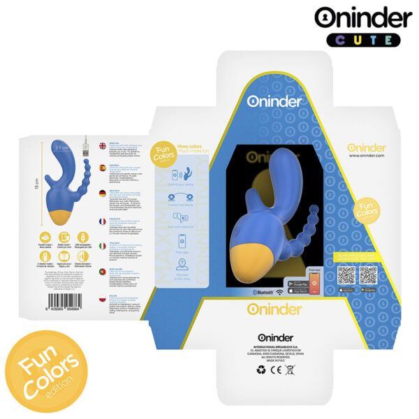 Oninder Love 3 Some — Rabbit Vibrator, App-Controlled, Blue — Anal — view 7
