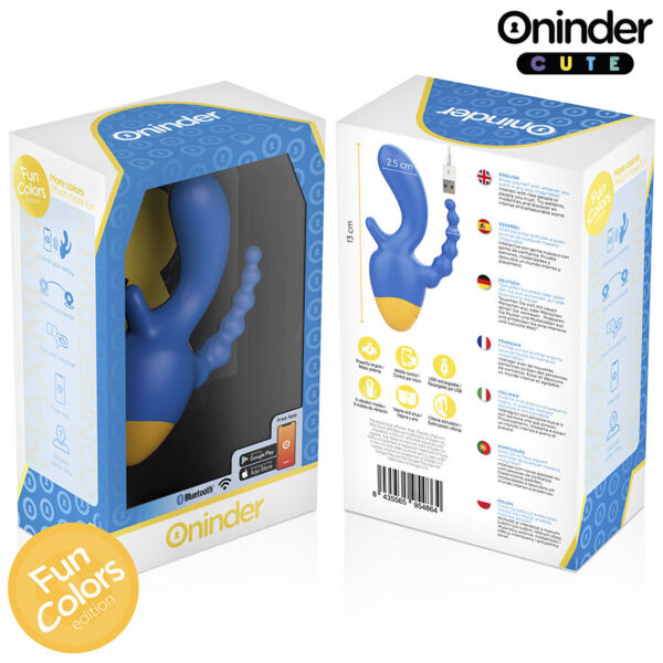 Oninder Love 3 Some — Rabbit Vibrator, App-Controlled, Blue — Anal — view 8