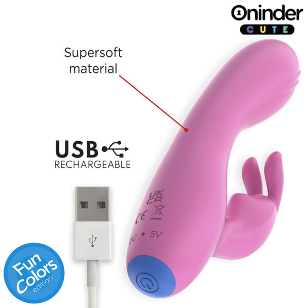 Oninder Love Bunny — Rabbit Vibrator, App-Controlled, Pink — App-Controlled Sex Toys — view 8