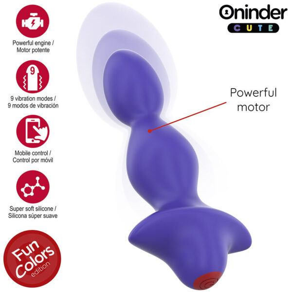 Oninder Love Butt — Anal Vibrator, App-Controlled, Purple — view 4