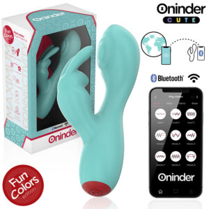 Oninder Love Bunny — Rabbit Vibrator, App-Controlled, Turquoise — App-Controlled Sex Toys