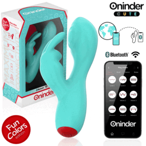 Oninder Love Bunny — Rabbit Vibrator, App-Controlled, Turquoise — App-Controlled Sex Toys — view 2