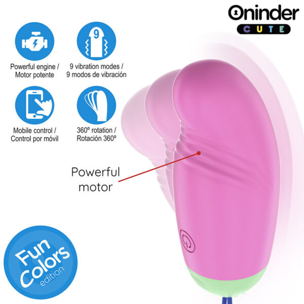 Oninder Love Pleasure 360 — Vibrating Egg, Light Pink — App-Controlled Sex Toys — view 5