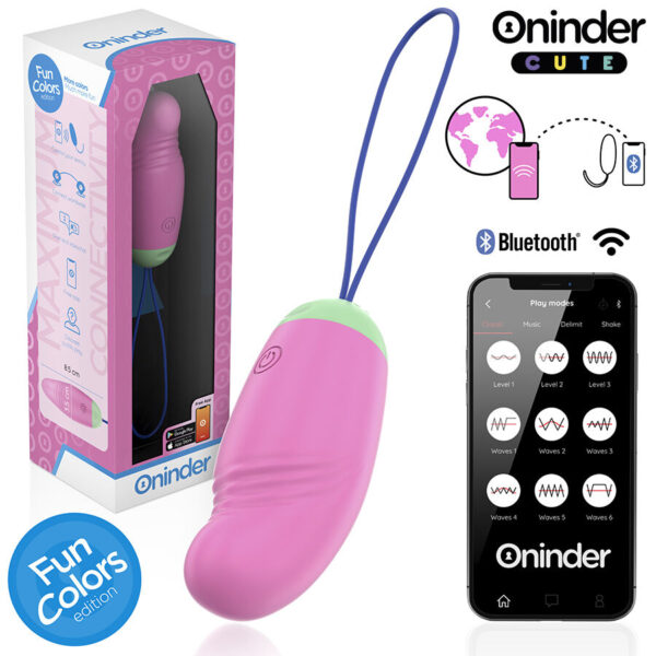 Oninder Love Pleasure 360 — Vibrating Egg, Light Pink — App-Controlled Sex Toys — view 2