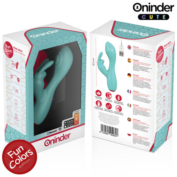 Oninder Love Bunny — Rabbit Vibrator, App-Controlled, Turquoise — App-Controlled Sex Toys — view 8
