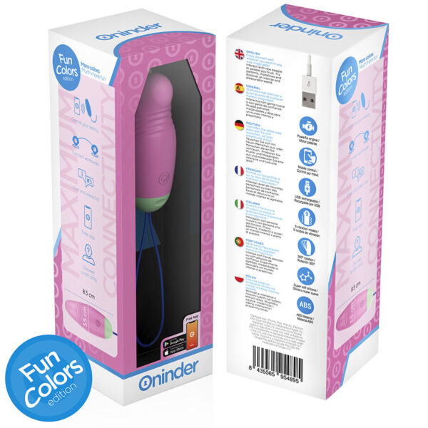 Oninder Love Pleasure 360 — Vibrating Egg, Light Pink — App-Controlled Sex Toys — view 8