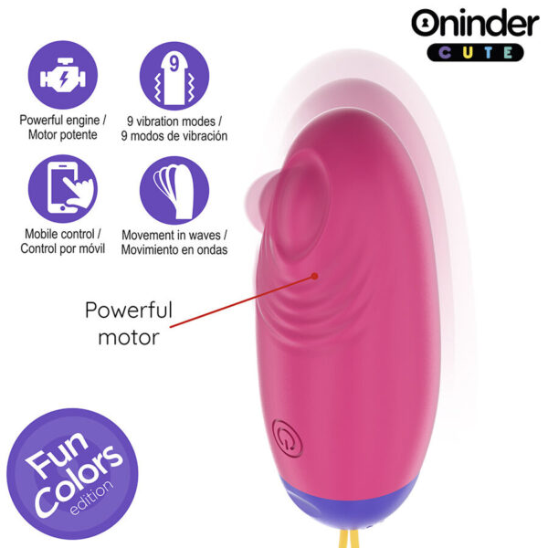Oninder Love Pleasure Vibro-Wave — Vibrating Egg, Pink — App-Controlled Sex Toys — view 7