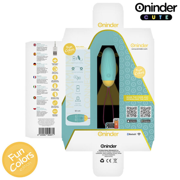 Oninder Love Pleasure — Vibrating Egg, App-Controlled, Turquoise — App-Controlled Sex Toys — view 5