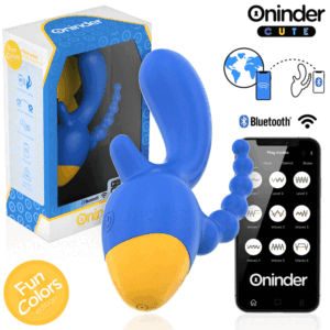 Oninder Love 3 Some — Rabbit Vibrator, App-Controlled, Blue — Anal — view 2
