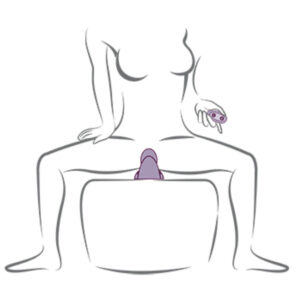 Rocks-Off Ruby Glow Sit-On — Clitoral Vibrator, Purple — Clitoral Stimulators — view 2